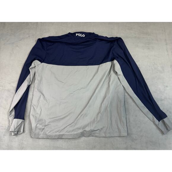 Polo Ralph Lauren GOLF Wicking Microfiber 1/4 Zip Pullover Blue Gray Preppy XL - Picture 1 of 8